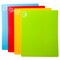 4 Pieces Flexible Plastic Cutting Board Mats, Colored Mats With Food Icons, Gripped Back, Cutting board